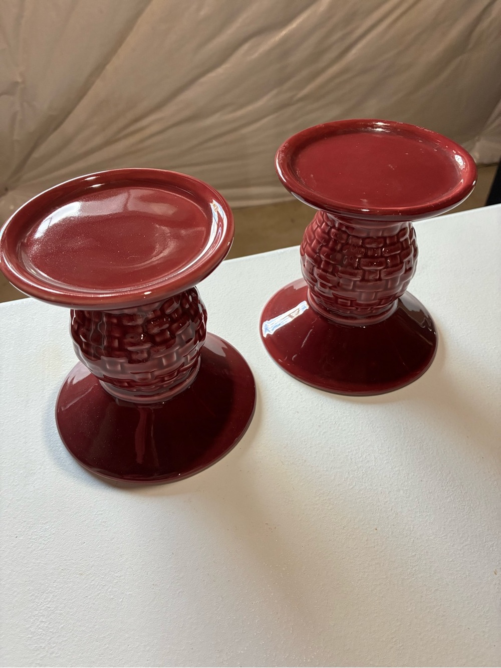 Longaberger Candle Holders - Set of 2 EUC!